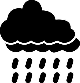 Raining Editable Asset for Digital Projects Solid vector