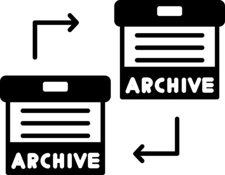 Archive Creative Element for Interface Projects Solid vector