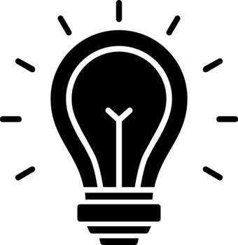 Creative Idea Symbol Artwork for Digital Interfaces Solid vector