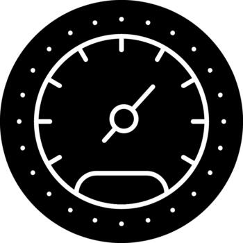 Modern Visual Speedometer Symbol for Creative Applications Solid vector