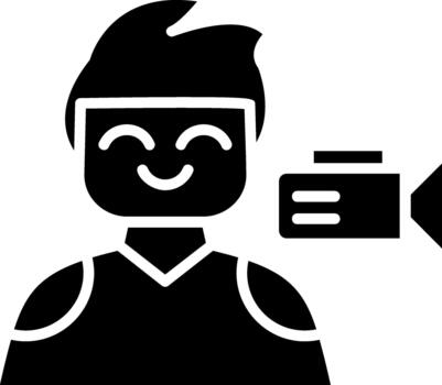 camarógrafo creativo elemento para interfaz proyectos sólido vector