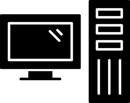 escritorio computadora editable activo para digital proyectos sólido vector