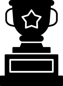 profesional trofeo Arte para creativo trabajo sólido vector