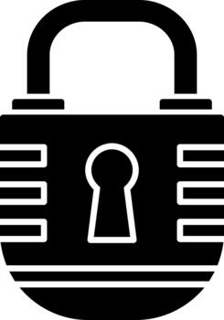 Padlock Original Icon for Design Projects Solid vector