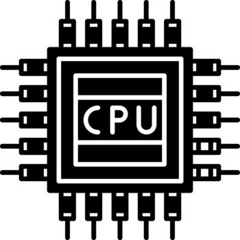 Cpu Original Icon for Design Projects Solid vector