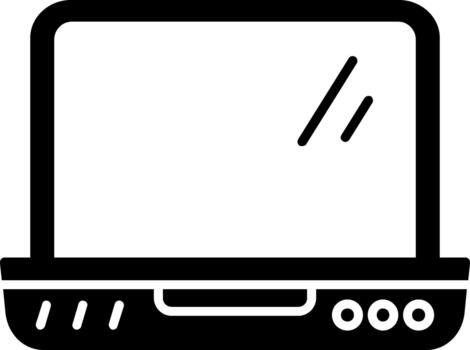 Laptop Creative Element for Interface Projects Solid vector