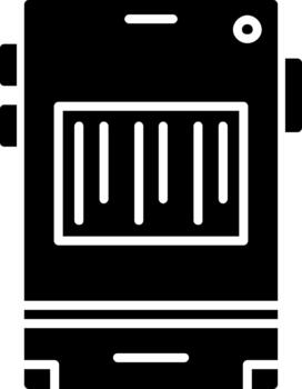 Barcode Editable Asset for Digital Projects Solid Icon vector