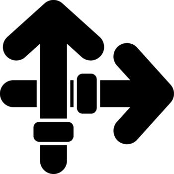 Intersect Scalable Artwork for Website Interfaces Solid vector