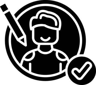 Profile Customization Design Symbol for Mobile App Interfaces Solid vector