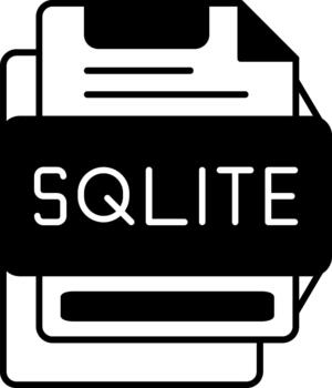 sqlite línea Arte símbolo para interfaz diseño sólido vector