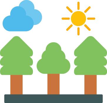Trees Creative Element for Interface Projects Flat vector