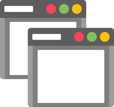 ventanas creativo elemento para interfaz proyectos plano vector