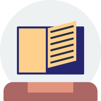 libro creativo elemento para interfaz proyectos plano vector