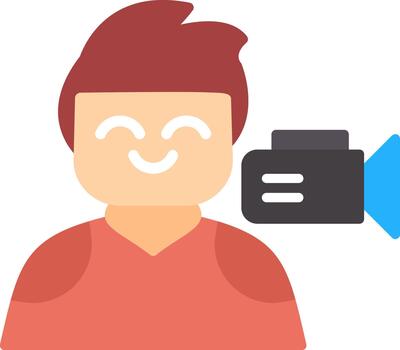 Videographer Creative Element for Interface Projects Flat vector
