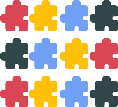 Puzzle Creative Element for Interface Projects Flat vector