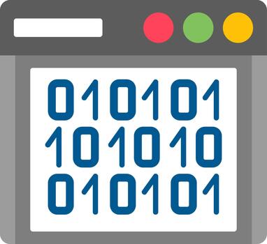 sencillo binario código icono obra de arte para sitio web diseño plano vector