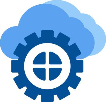 cloud computing server remote hosting Flat vector