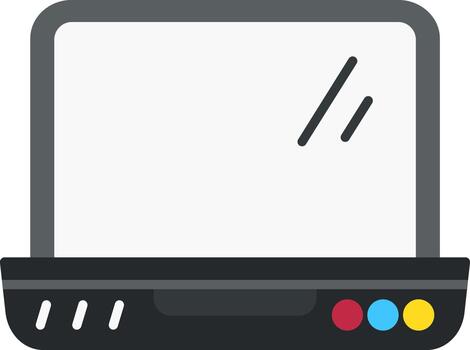 Laptop Creative Element for Interface Projects Flat vector