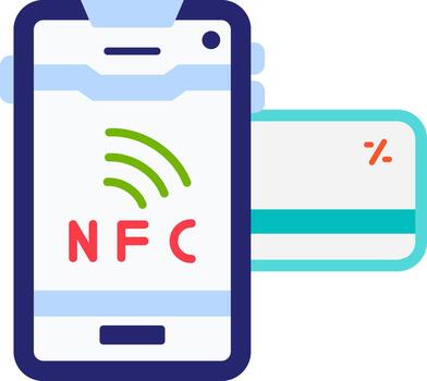 nfc creativo elemento para interfaz proyectos plano vector
