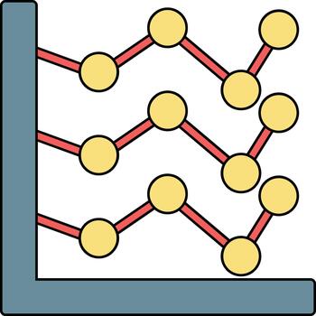 Chart Creative Element for Interface Projects line filled vector