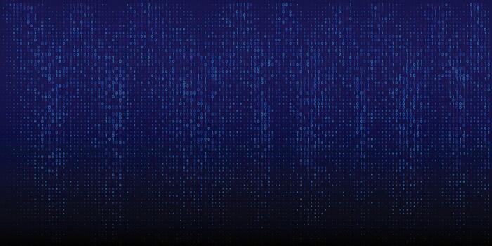 Modern Binary code rain background with matrix style. digital background vector