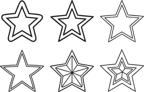 Decorative Star Shape Elements. vector