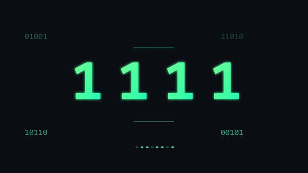 Digital Binary Code Data Stream Animation video