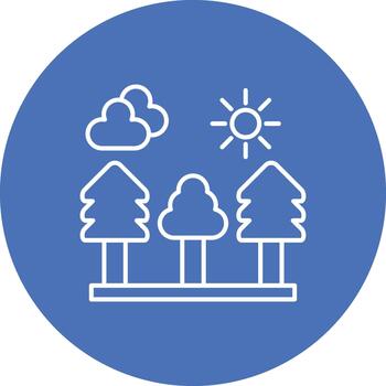 arboles creativo elemento para interfaz proyectos línea multi circulo vector