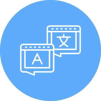 Language Switcher Creative Element for Interface Projects Line Multi Circle vector