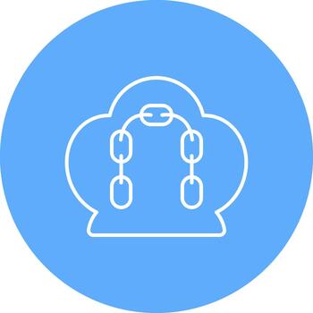 cadena creativo elemento para interfaz proyectos línea multi circulo vector
