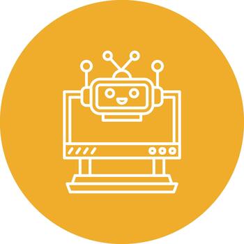 bot automated script routine program Multi Circle vector