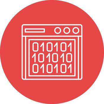 sencillo binario código icono obra de arte para sitio web diseño línea multi circulo vector