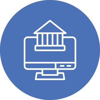 bancario creativo elemento para interfaz proyectos línea multi circulo vector