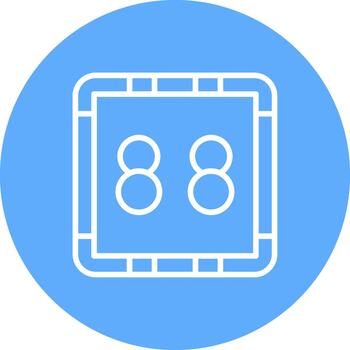 ochenta ocho creativo elemento para interfaz proyectos línea multi circulo vector