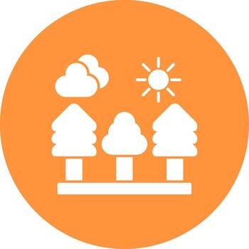 arboles creativo elemento para interfaz proyectos glifo multi circulo vector