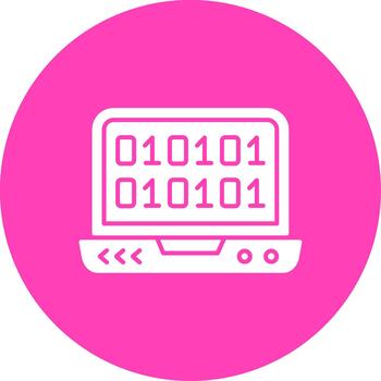 binario código escalable obra de arte para sitio web interfaces glifo multi circulo vector