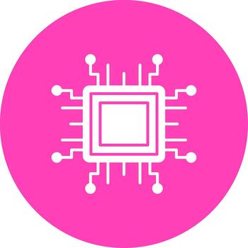 cpu processor core chip hardware Glyph Multi Circle vector
