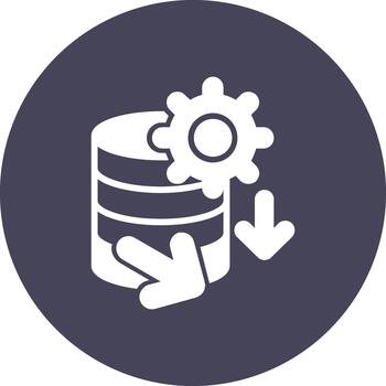 datos minería extracción analítica Procesando glifo multi circulo vector