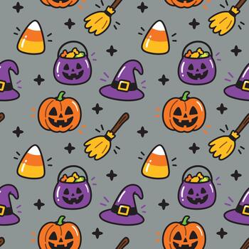 Cute Halloween Elements Pattern vector