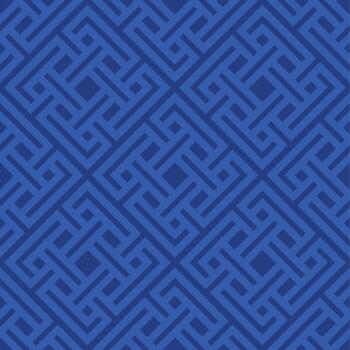 Blue geometric interlocking line pattern vector