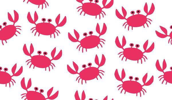 Crabs pattern background vector