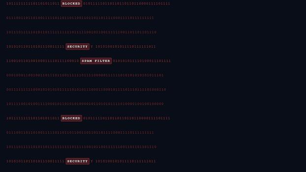 digitaal veiligheid visualisatie met scrollen binair code en etiketten video