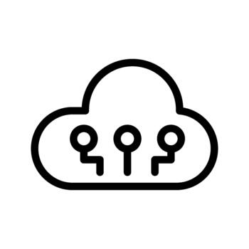 Data Cloud Digital Storage Platform vector