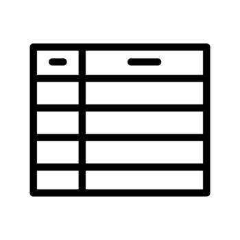 Table with Cells for Spreadsheet Data vector
