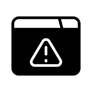 problem Problem Alert Icon Signaling Technical Errors and Data Management Issues vector
