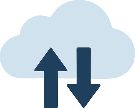 nube informática y datos almacenamiento vector