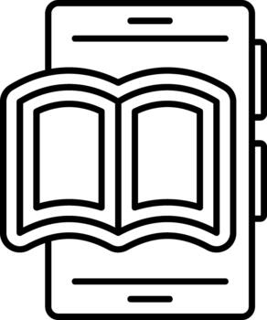 Creative Visual Solution for Modern Interface Systems Featuring E-Book Library vector