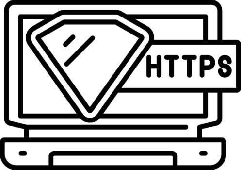 HTTPS Encryption Creative Visual Solution for Modern Interface Systems vector