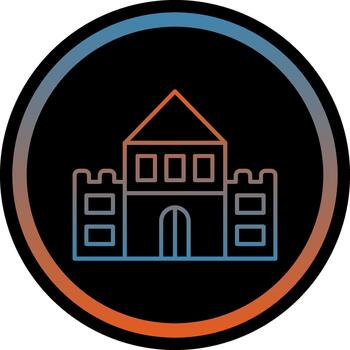 Castle Creative Element for Interface Projects Gradient Inverted Circle vector