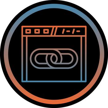 Linked Creative Element for Interface Projects Gradient Inverted Circle vector